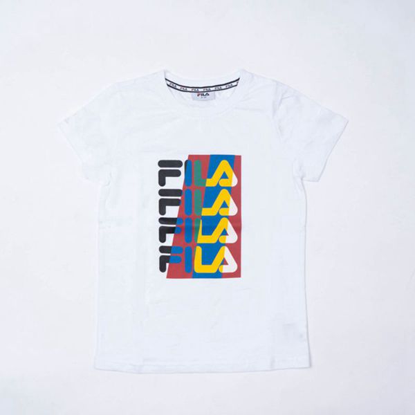 Fila Tyler Girl's T-Shirts - White,NZ 798-40935